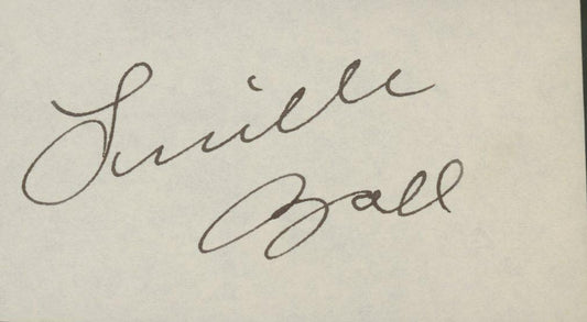 Lucille Ball signature cut. GFA Authenticated