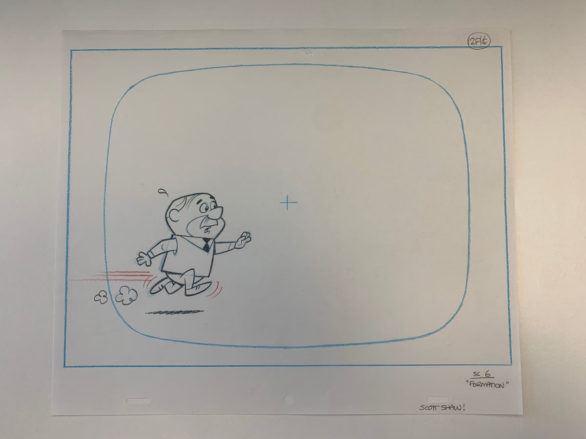 Scott Shaw original artwork for animation cel