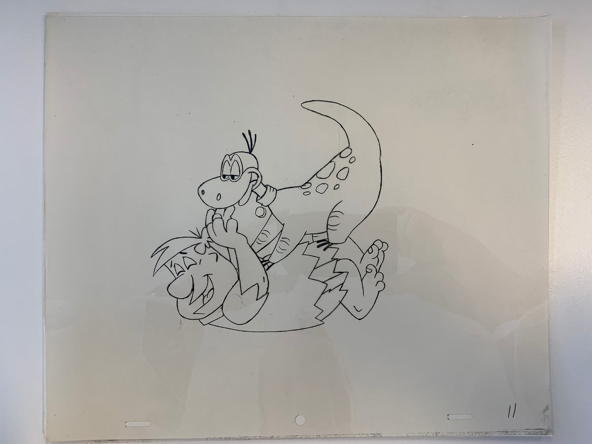 The Flintstones original hand drawn artwork for cartoon