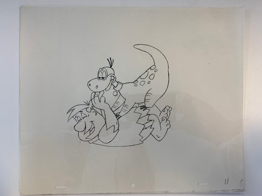 The Flintstones original hand drawn artwork for cartoon