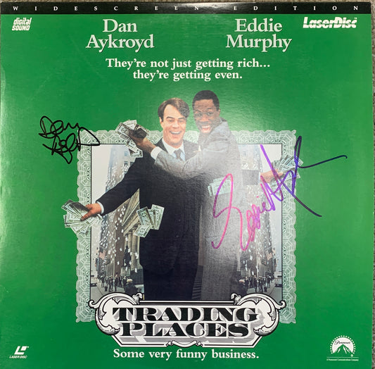 Trading Places cast signed laser disc. GFA Authenticated