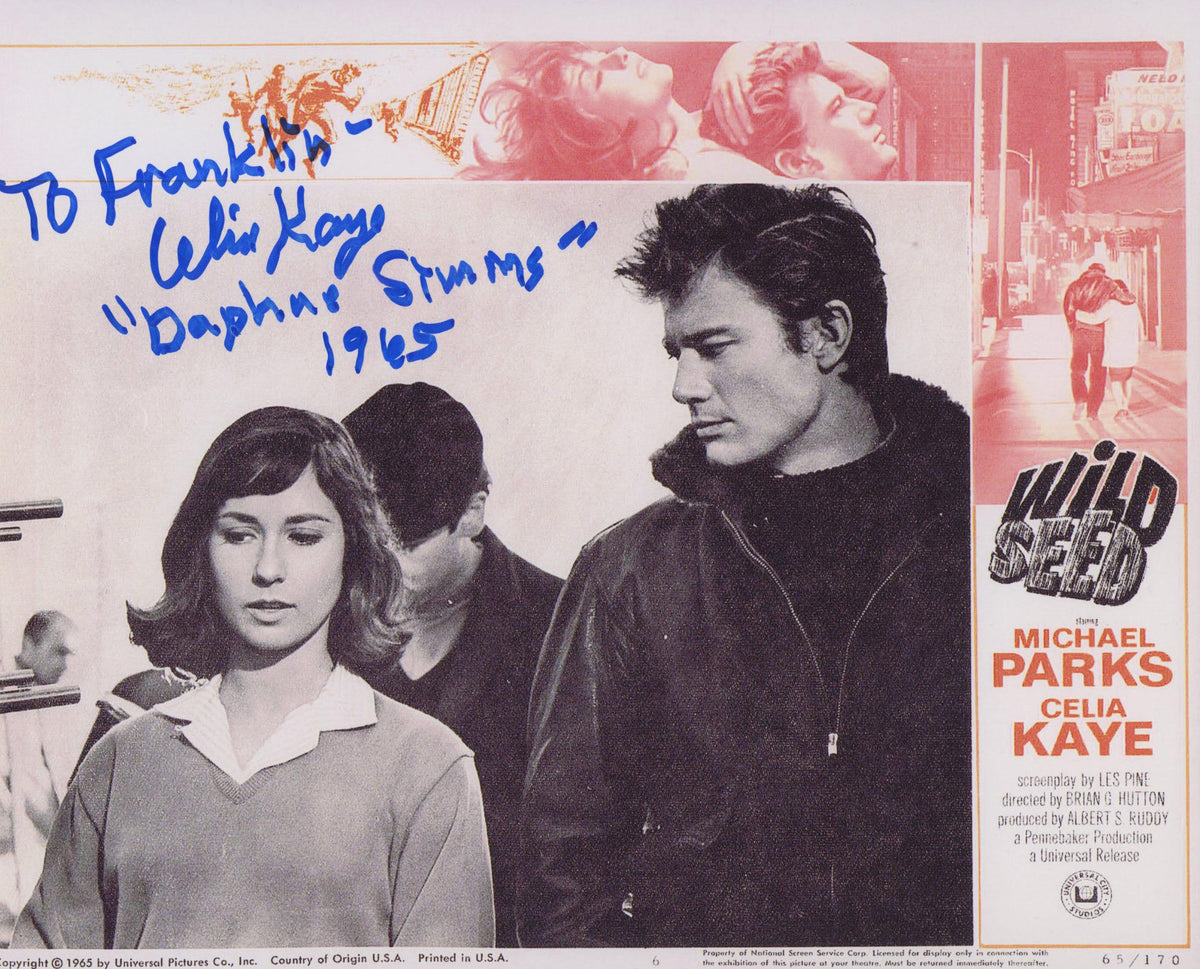 Wild Seed Celia Kaye signed lobby card