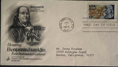 Benjamin Franklin Postmaster-General FDC