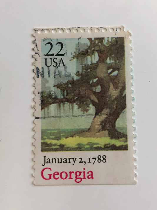 1987 22c Bicentenary Statehood: Georgia Stamp