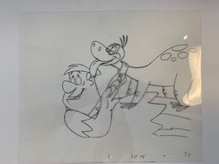 The Flintstones original hand drawn artwork for cartoon