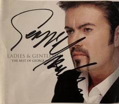 George Michael signed Ladies & Gentlemen CD cover