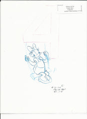 Disney Daisy Duck original hand drawn art for Parker Bros. Hasbro Crazy 8's card game