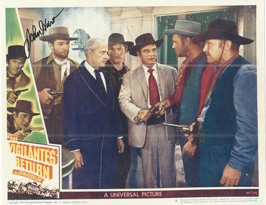 The Vigilantes Return John Hart signed 1946 original vintage lobby card