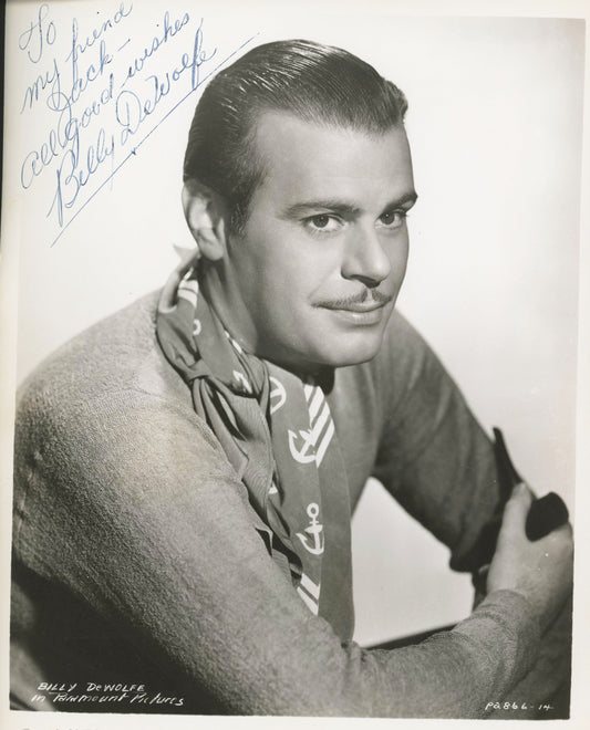 Billy DeWolfe signed photo