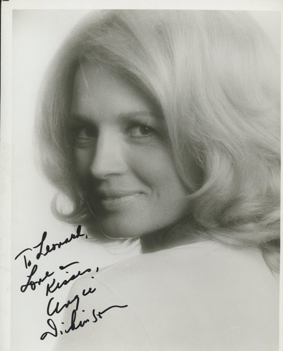 Angie Dickinson signed photo