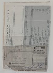 Astronaut Jim Irwin signed receipt