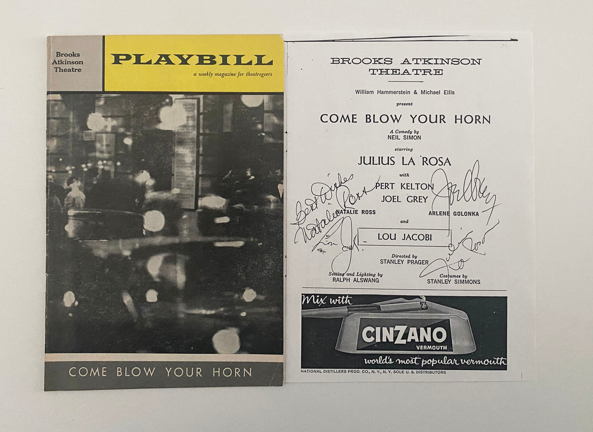 Come Blow Your Horn Cast Signed Playbill