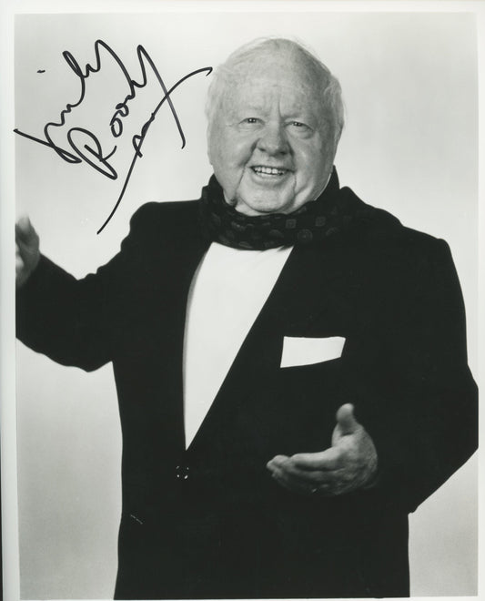 Mickey Rooney signed photo. GFA Authenticated