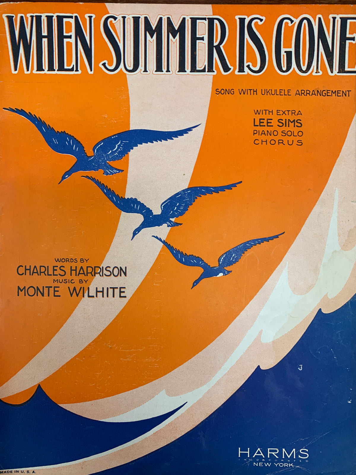 When Summer Is Gone unsigned sheet music