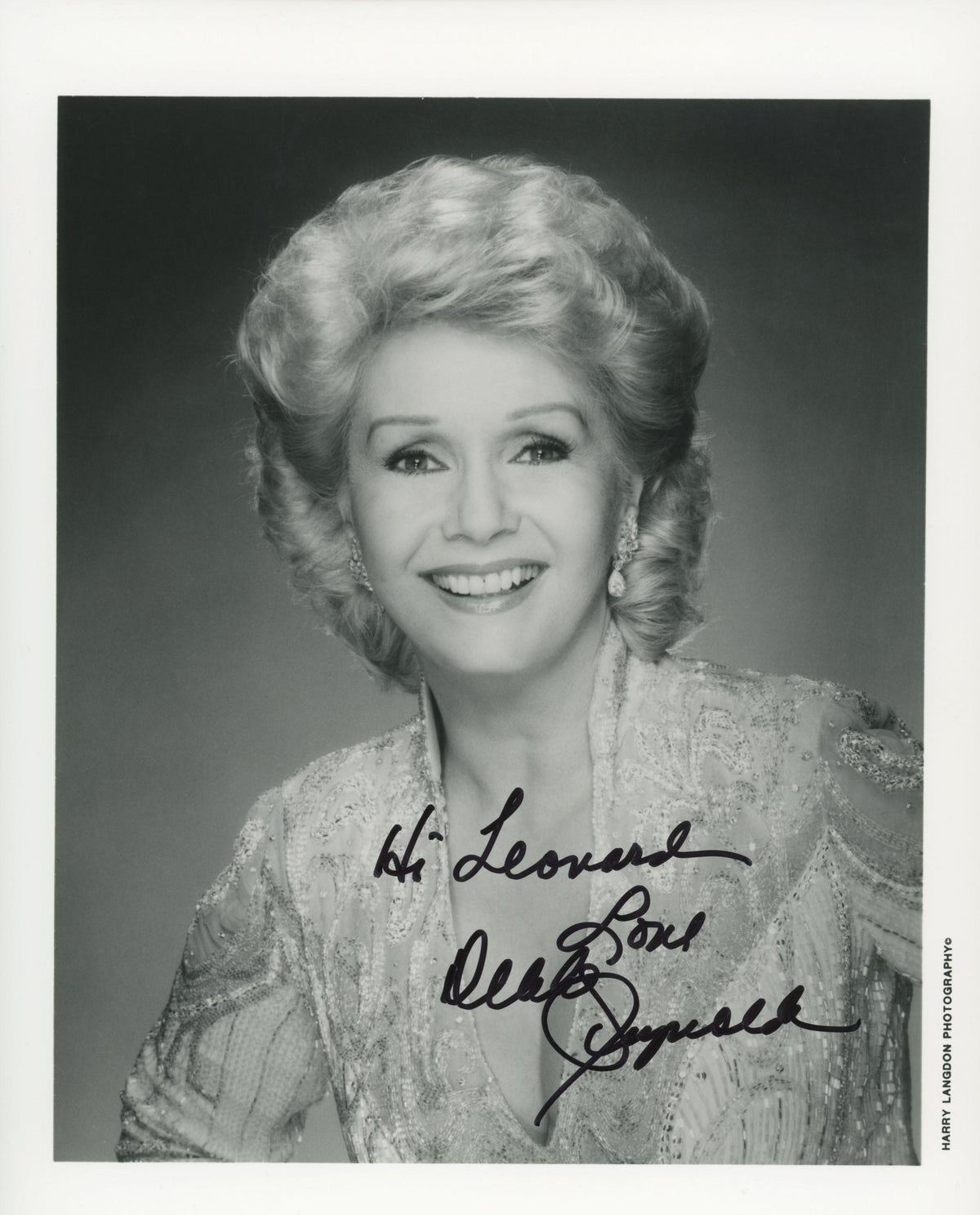 Debbie Reynolds signed photo. GFA Authenticated