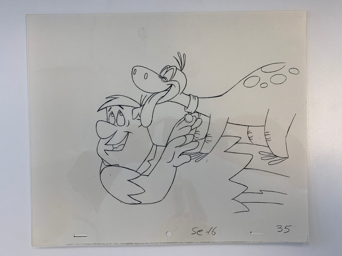 The Flintstones original hand drawn artwork for cartoon