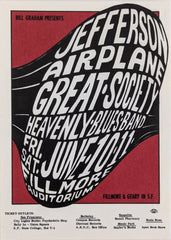 1966 Fillmore Postcard Jefferson Airplane Great Society