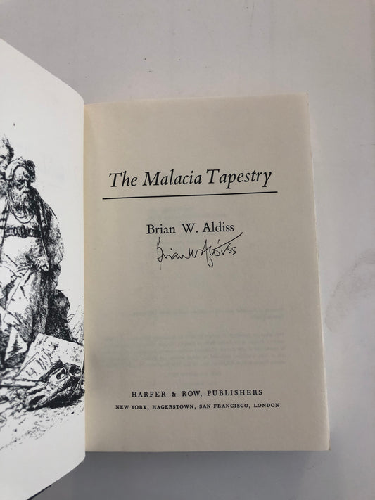 The Malacia Tapestry Brian Aldiss signed book