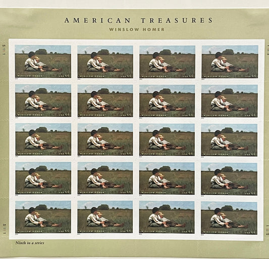 2010 American Treasures Winslow Homer stamp set of 20