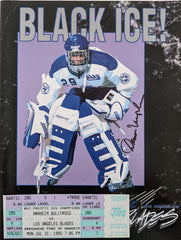 Black Ice Roller Hockey Signed Program and Game Ticket - 1995