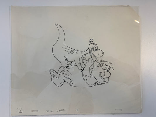 The Flintstones original hand drawn artwork for cartoon