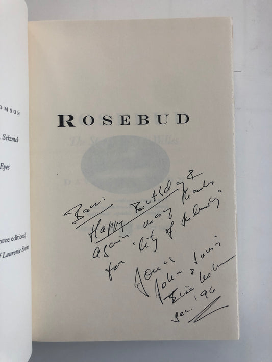 Rosebud the Story of Orson Wells David Thomson signed first edition book