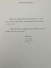 Anthony Edwards signed letter