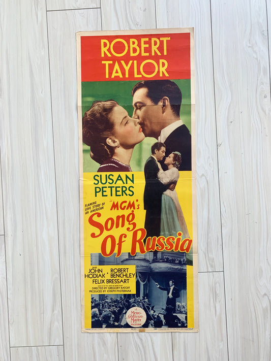 Song of Russia original 1944 vintage insert movie poster