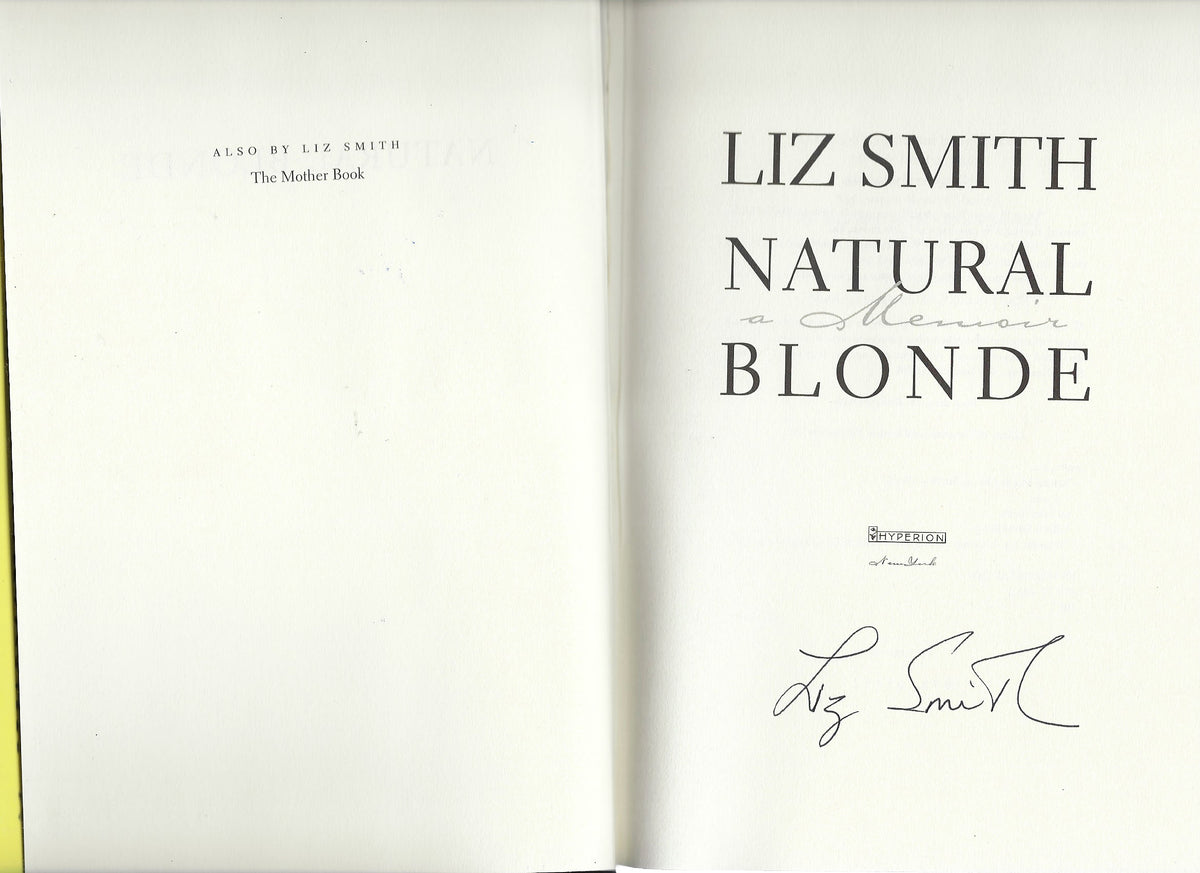 Natural Blonde Liz Smith signed book