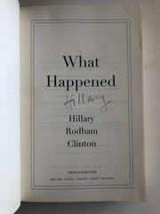 What Happened Hillary Clinton signed book