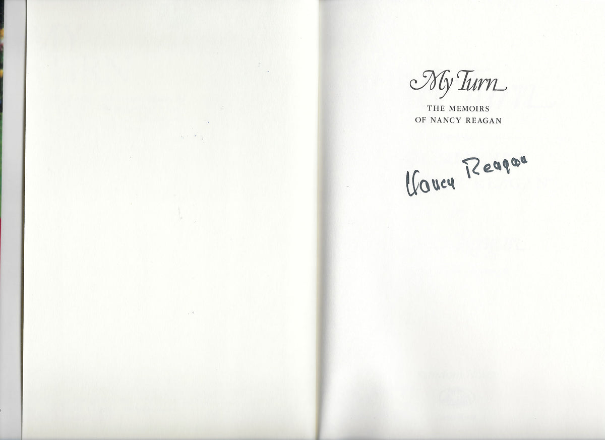 My Turn Nancy Reagan signed book