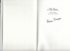 My Turn Nancy Reagan signed book