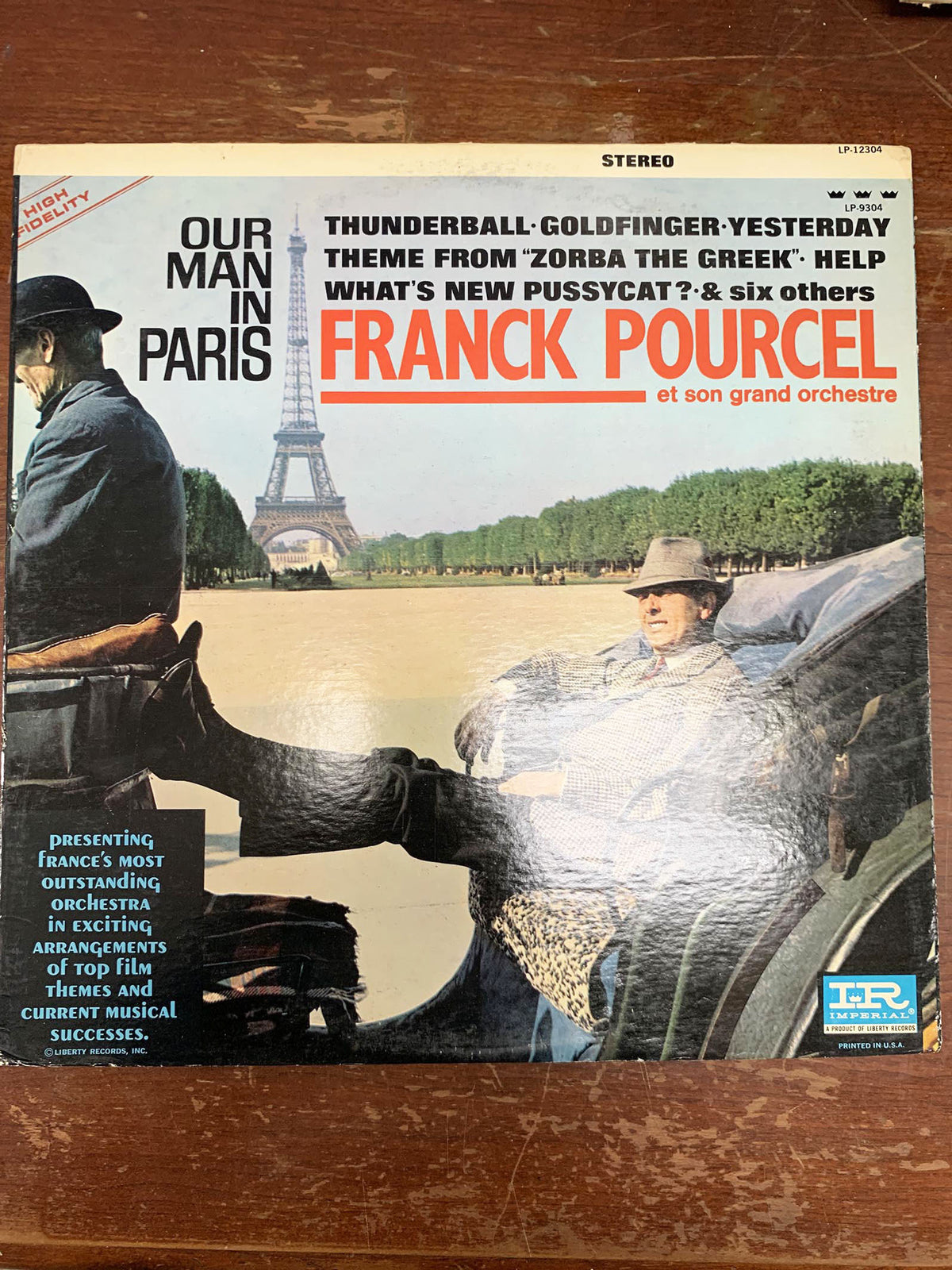 Franck Pourcel And His Orchestra Our Man In Paris Album