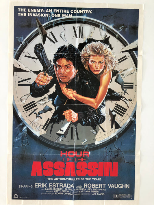 Hour of the Assassin signed movie poster