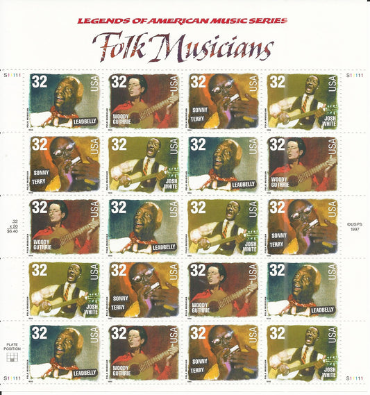 Folk Musicians Stamps