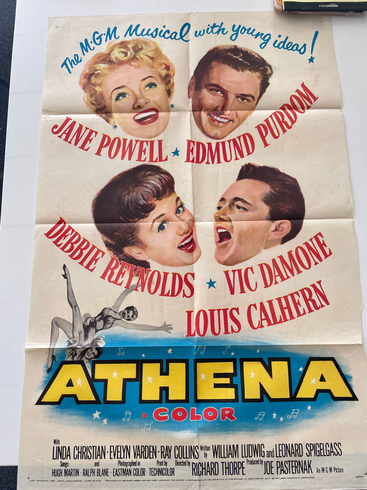 Athena 1954 vintage movie poster