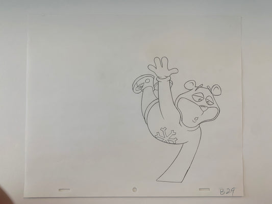 Super Sugar Crisp cereal bear original ad sketch designed by Robert "Bob" Irwin