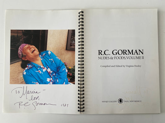 R.C Gorman signed book and photo