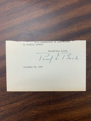 Pearl S. Buck signed note and book