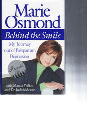 Behind the Smile: My Journey Out of Postpartum Depression Marie Osmond signed book