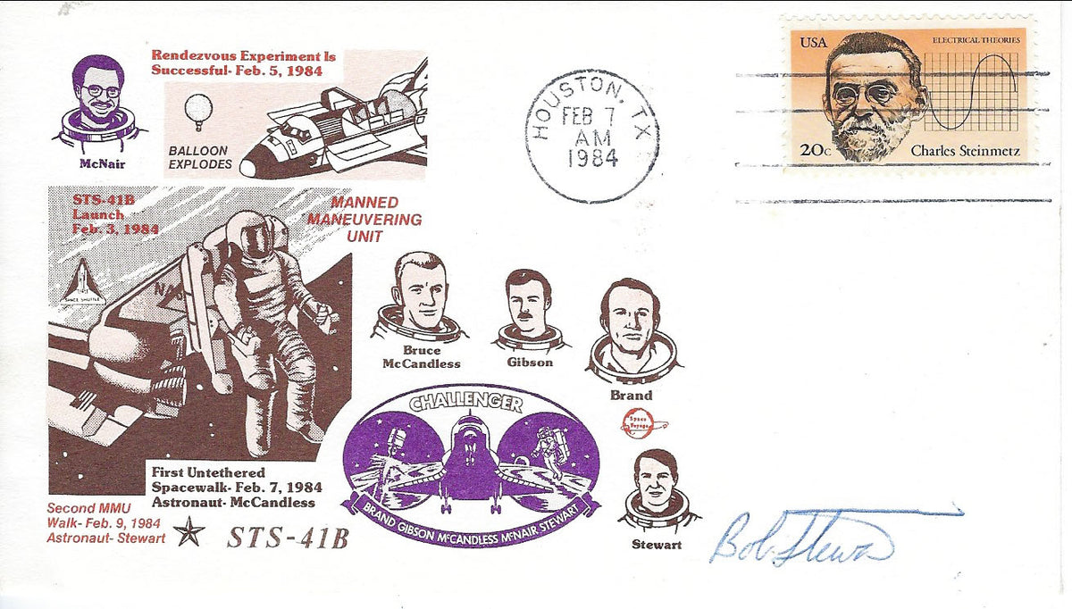 Bob Stewart signed 1984 Space Shuttle Challenger First Day Cover