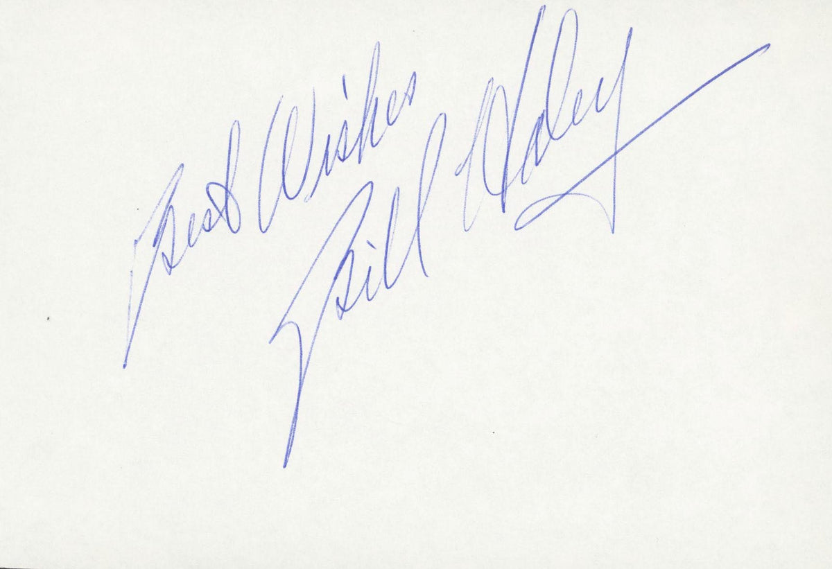 Bill Haley signature cut. GFA Authenticated