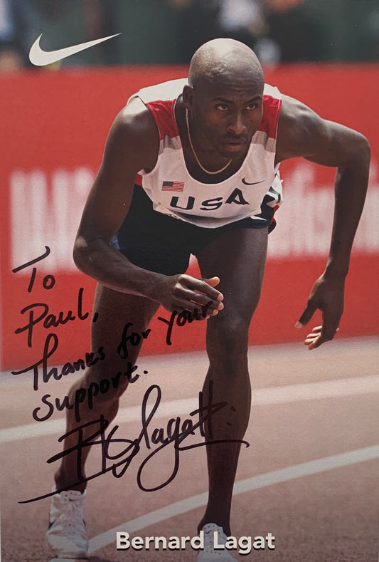 Bernard Lagat signed photo