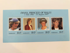 Barbados Diana Princess of Wales commemorative stamp set