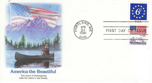 America the Beautiful Lake FDC