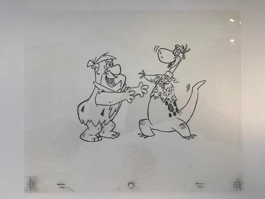 The Flintstones original hand drawn artwork for cartoon