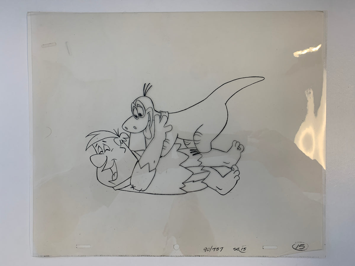 The Flintstones original hand drawn artwork for cartoon