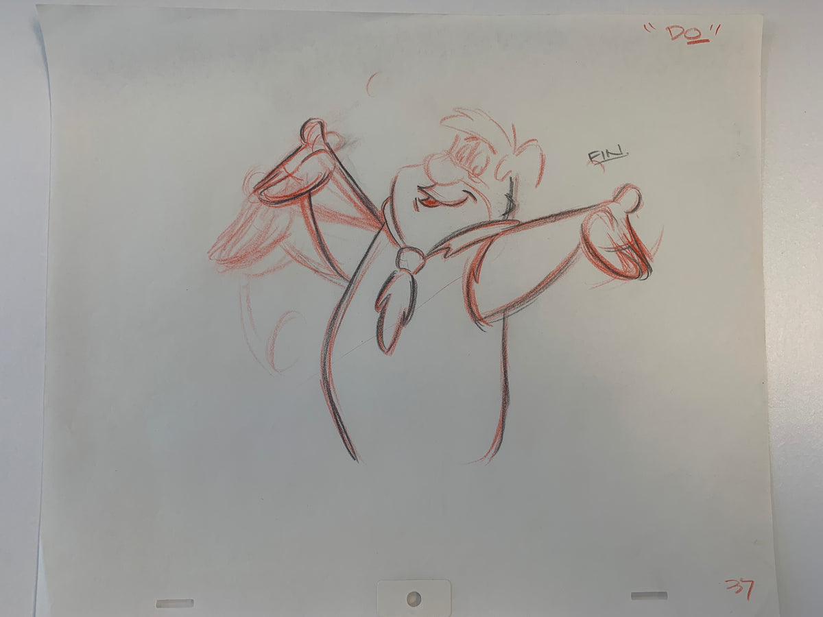 The Flintstones original hand drawn artwork for cartoon