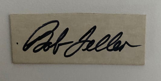 Baseball Player Bob Feller Original Signature