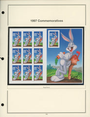 1997 Commemorative Bugs Bunny Stamp Sheet